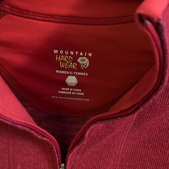 Ladies berry colored zip up sweater jacket. - Picture 2 of 4